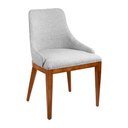 Ver imagem 1 de Cadeira para Mesa de Jantar Britney 55cm Madeira Maciça | Linho Cinza - Sallar Home