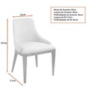 Ver imagem 3 de Cadeira para Mesa de Jantar Britney 55cm Madeira Maciça | Linho Cinza - Sallar Home