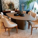 Ver imagem 2 de Cadeira para Mesa de Jantar Britney 55cm Madeira Maciça | Linho Cinza - Sallar Home
