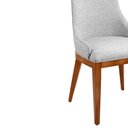 Ver imagem 4 de Cadeira para Mesa de Jantar Britney 55cm Madeira Maciça | Linho Cinza - Sallar Home