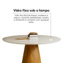Ver imagem 6 de Mesa de Jantar Cone Redonda Laminado em Madeira 120cm Cairo Branco/Cinamomo