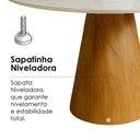 Ver imagem 5 de Mesa de Jantar Cone Redonda Laminado em Madeira 120cm Cairo Branco/Cinamomo