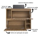 Ver imagem 5 de Gabinete de Banheiro Suspenso 75cm Luiza com 02 Portas Basculante Mel com Cuba Preta