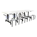 Ver imagem 1 de Mesa para Refeitório com 10 Lugares Dobráveis Escamoteáveis