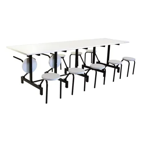 Mesa para Refeitório com 10 Lugares Dobráveis Escamoteáveis