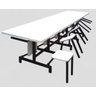 Mesa para Refeitório com 10 Lugares Dobráveis Escamoteáveis - 2