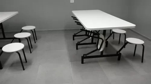 Mesa para Refeitório com 10 Lugares Dobráveis Escamoteáveis - 3