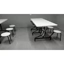 Ver imagem 3 de Mesa para Refeitório com 10 Lugares Dobráveis Escamoteáveis