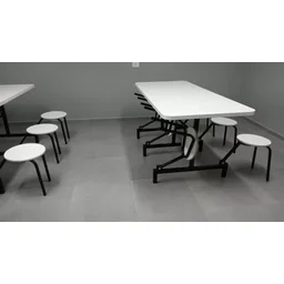 Mesa para Refeitório com 10 Lugares Dobráveis Escamoteáveis - 3