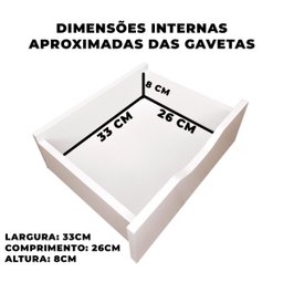 Mesa de Cabeceira Suspensa Multivisão Flow Gaveteiro Suspenso Aereo 2 Gavetas:branco - 3
