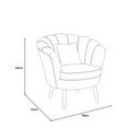 Ver imagem 3 de Poltrona Decorativa Sala de Estar Pétala Bouclê Off White - Montanaris Decor