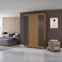 Ver imagem 3 de Guarda Roupa Solteiro 2030240 4 Portas 154 Cm Atacama Grafite Armoveis