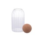 Ver imagem 2 de Pote Canelado de Vidro Tampa Esfera em Cortiça 760ml Classic