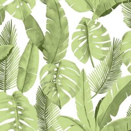 Papel De Parede Atemporal - 3702 Folhas Verdes - 1