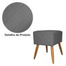 Kit Poltrona Decorativa Marcela Mais Puff Isabela Pés Palito Suede Cinza - DS Estofados - 5