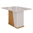 Ver imagem 1 de Mesa de Jantar Harmonia 4 Lugares com Tampo de Vidro Naturale/off White