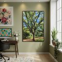 Ver imagem 2 de Quadro Decorativo Árvore no Parque 70x50cm Mold Branca