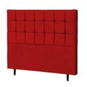 Ver imagem 1 de Cabeceira Casal King Parma 193cm Para Cama Box Suede Vermelho - DS Estofados
