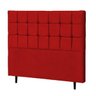 Cabeceira Casal King Parma 193cm Para Cama Box Suede Vermelho - DS Estofados - 1