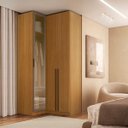 Ver imagem 1 de Guarda Roupa de Canto 3 Portas 1 Reflecta Altezza Trend Belmax:freijó