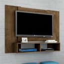 Ver imagem 5 de Sala de Estar Completa Painel com 2 Nichos, Mesa de Centro Redonda e Rack 1 Porta Espresso Móveis