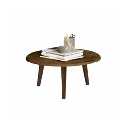 Sala de Estar Completa Painel com 2 Nichos, Mesa de Centro Redonda e Rack 1 Porta Espresso Móveis - 7