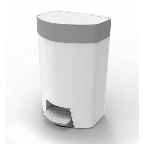 Lixeira Plástica de Pedal 12 Litros Branca Prat-K