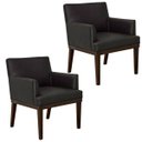Ver imagem 1 de Kit 2 Poltronas Vitória Sala e Recepção Napa Preto- Ds Estofados
