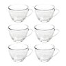 JOGO XICARAS CHA CAFE VIDRO 6PCS - 1