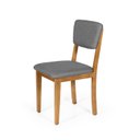 Ver imagem 4 de Mesa de Jantar Redonda Gabi Jade com 4 Cadeiras Estofadas Ella Cinza Escuro