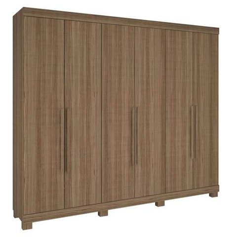 Guarda-Roupa 6 Portas 7 Gavetas Guarapari Plus Móveis Rimo Freijó/Freijó