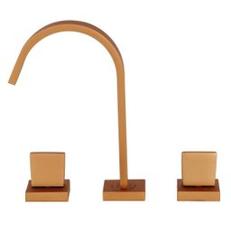 Torneira Misturador Lavatório Bica Alta Rose Gold Prima Fani - 3