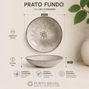Ver imagem 2 de Prato Fundo Bio Evergreen Cerâmica Stoneware 22,5cm 1 Unidade Verde e Branco Porto Brasil
