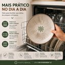 Ver imagem 3 de Prato Fundo Bio Evergreen Cerâmica Stoneware 22,5cm 1 Unidade Verde e Branco Porto Brasil