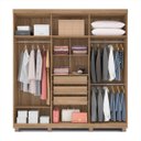 Ver imagem 2 de Guarda-Roupa Casal 6 Portas 3 Gavetas Paranoá Móveis Rimo Freijó/Branco