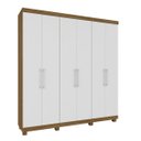 Ver imagem 1 de Guarda-Roupa Casal 6 Portas 3 Gavetas Paranoá Móveis Rimo Freijó/Branco