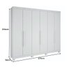 Guarda-Roupa 6 Portas 7 Gavetas Guarapari Plus Móveis Rimo Branco/Branco - 4