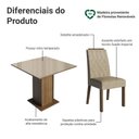 Ver imagem 4 de Conjunto Sala de Jantar Tampo de Vidro 4 Cadeiras Rustic/Crema/Imperial Sálvia Madesa