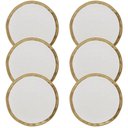 Ver imagem 1 de Conjunto 6 Pratos Sobremesa 21cm Dubai Wolff Porcelana Branc