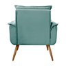 Poltrona Decorativa Opala Veludo Turquesa Ciano Vs Decor - 8