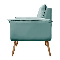 Poltrona Decorativa Opala Veludo Turquesa Ciano Vs Decor - 7