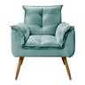 Poltrona Decorativa Opala Veludo Turquesa Ciano Vs Decor - 6