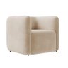 Poltrona Sala de Estar Decorativa Laguna Veludo K01 - D'Rossi Cor Bege - 3
