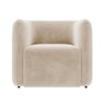 Poltrona Sala de Estar Decorativa Laguna Veludo K01 - D'Rossi Cor Bege - 4