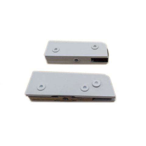 Dobradiça superior + inferior para porta pivotante de vidro temperado blindex - Branco