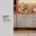 Ver imagem 2 de Cozinha Modulada Firenze 260m C/ Nicho P/ Forno e Micro-ondas -amêndola Touch/nude Prime Tx Demóbile