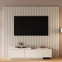 Ver imagem 1 de Rack Extensível Painel Ripado TV até 75 Polegadas 200CMX180CM Aruá CabeCasa MadeiraOriginals