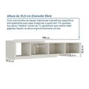 Ver imagem 4 de Rack Extensível Painel Ripado TV até 75 Polegadas 200CMX180CM Aruá CabeCasa MadeiraOriginals