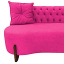 Ver imagem 5 de Sofá 2 Lugares Orgânico Curvo Tókio 150cm Veludo Rosa Pink