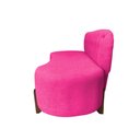 Ver imagem 3 de Sofá 2 Lugares Orgânico Curvo Tókio 150cm Veludo Rosa Pink
